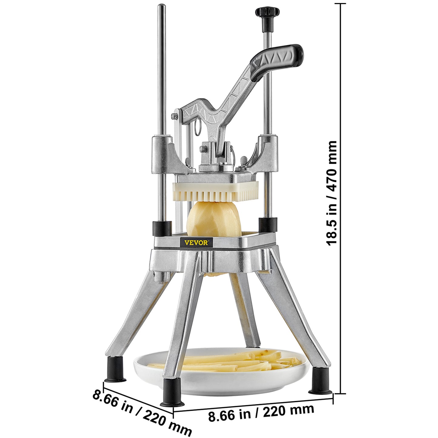 US Local VEVOR Commercial Chopper Commercial Vegetable Chopper With 4 Blades Fruits Dicer