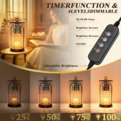 US Local Modern Bedroom Home Candle Wax Melting Lamp With Timer Dimmer