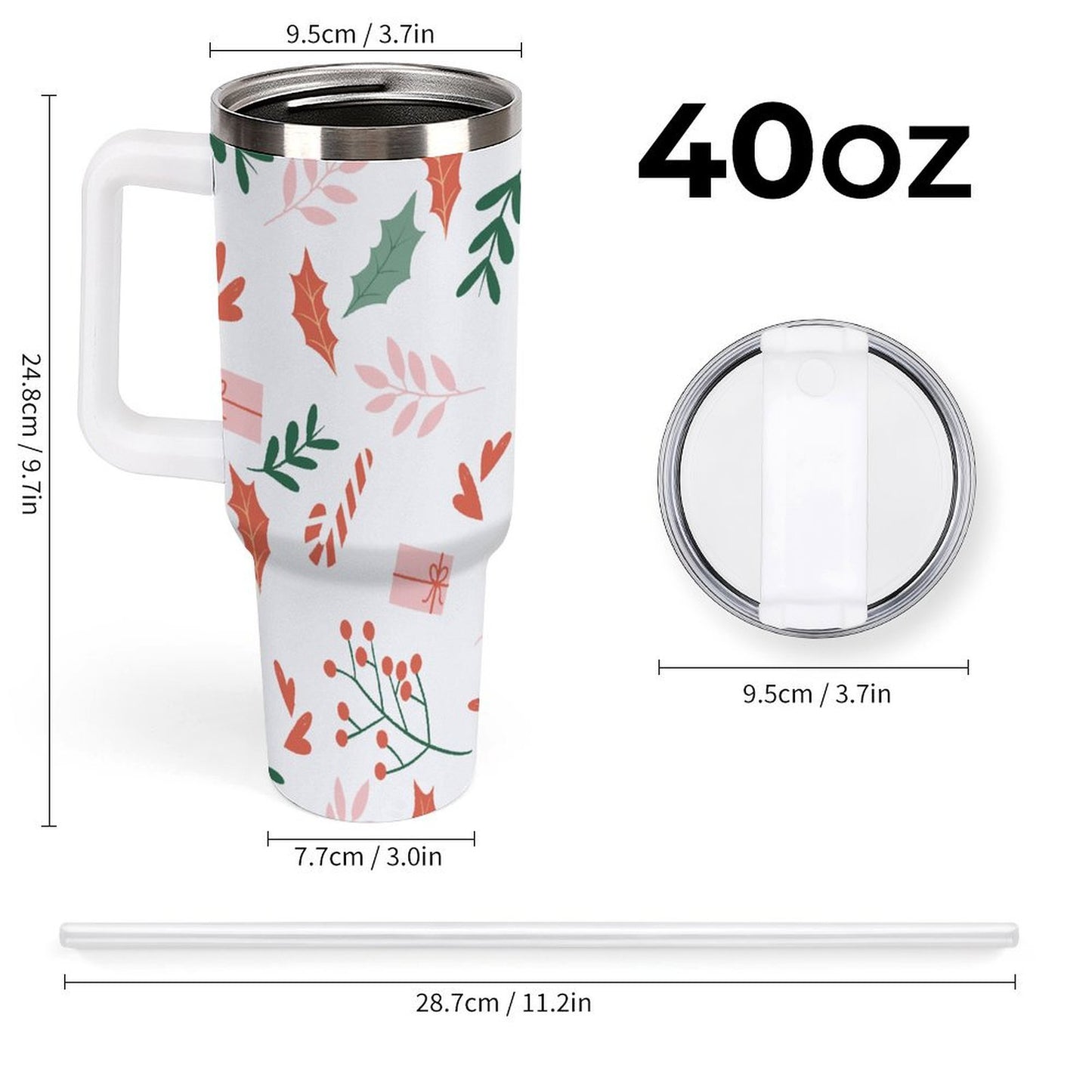 PHDT00163 POD US Local Tumbler 40 oz Large Capacity Car Cup Christmas