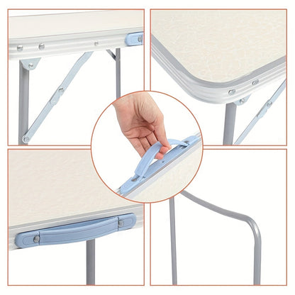 US Local Aluminum Portable Folding Camping Table With Handle, Providing Extra Storage Space For Large Picnic Tables