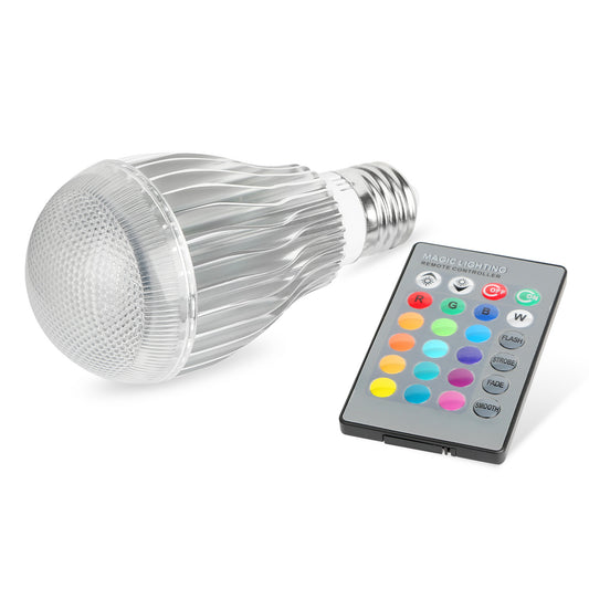 US Local 1Pc 9W LED Light Bulb E27 RGB Lamp Bulb 16 Colors Changable 24-key IR Remote Control For Decor Mood Lighting