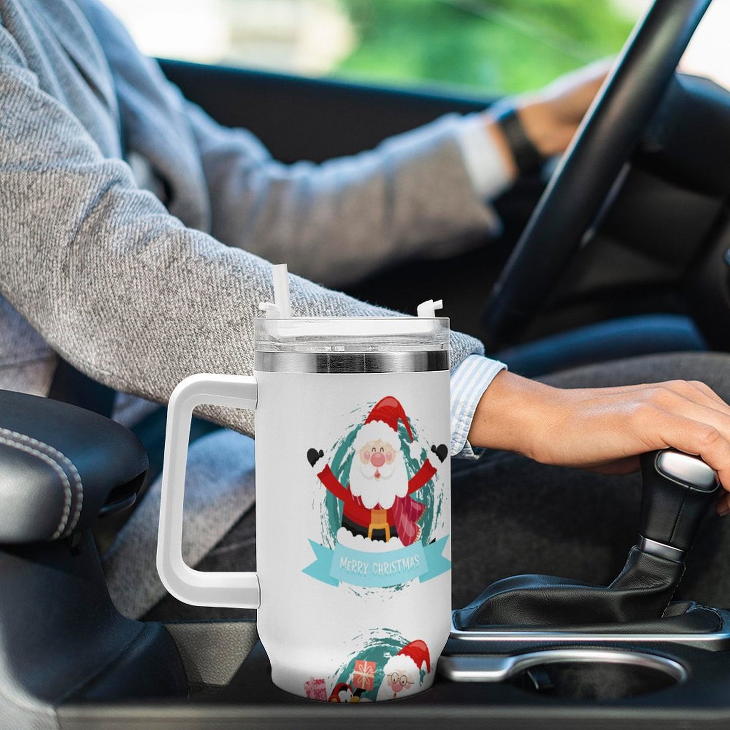 PHDT00338 POD US Local Tumbler 40 oz Large Capacity Car Cup Christmas, Santa