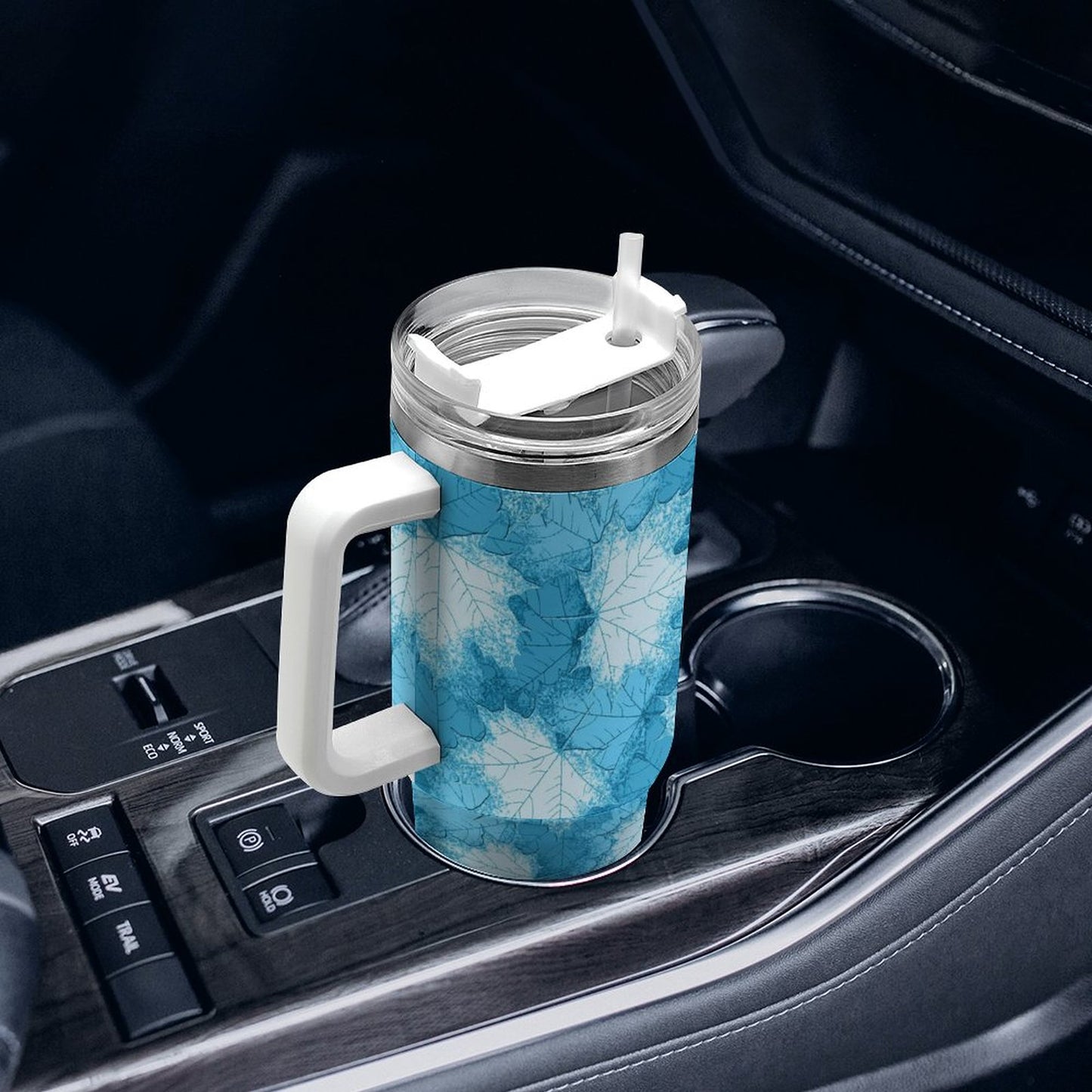 PHDT00046 POD US Local Tumbler 40 oz Large Capacity Car Cup Blue Maple Leaves