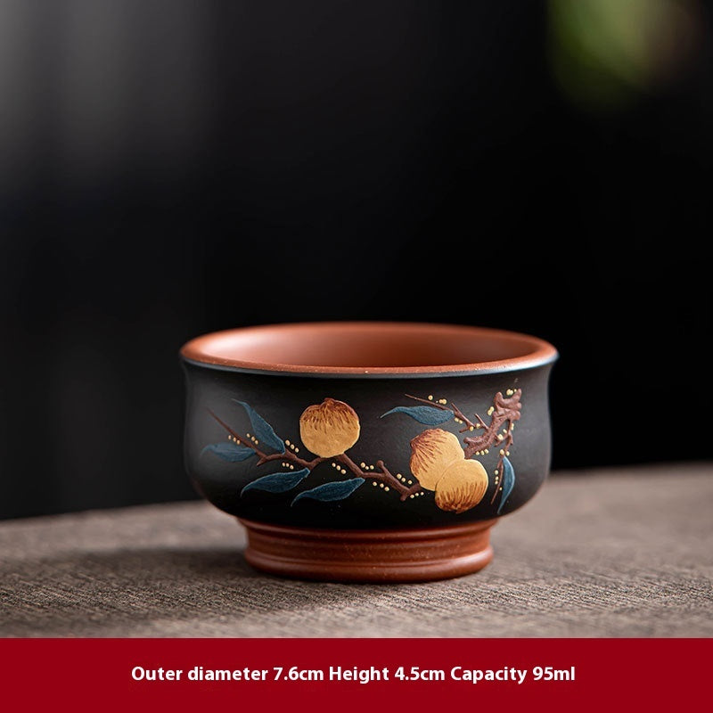 Yixing Purple Sand Pile Painting Personal Cup