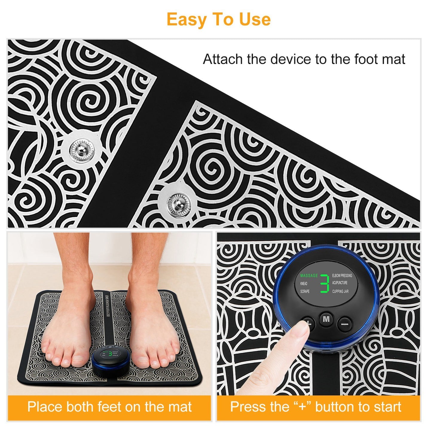 US Local Foot Massage Pad Electric Stimulator Massager