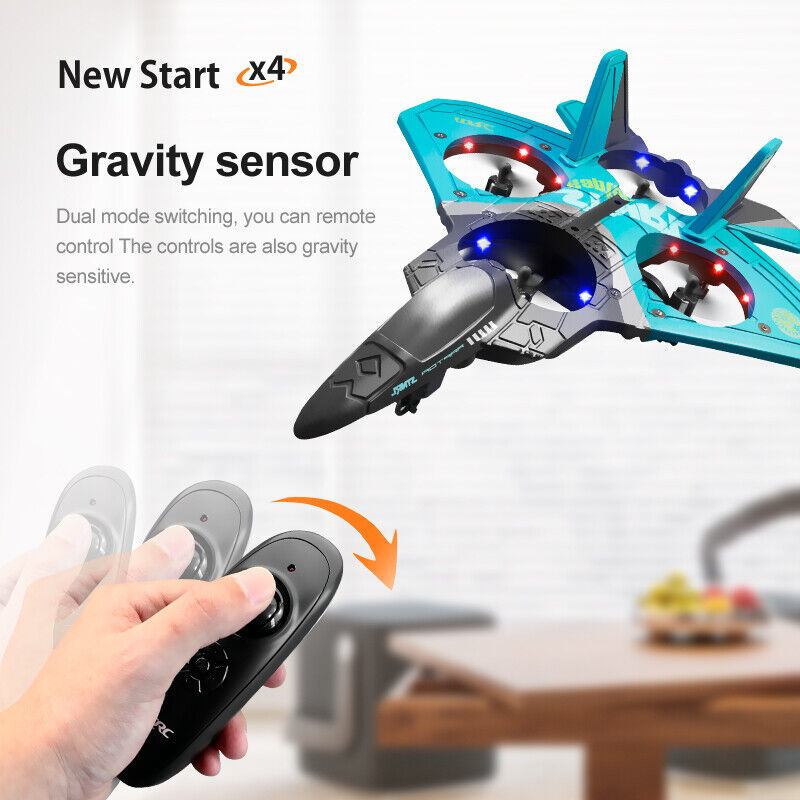 US Local 4DRC V17 Remote Control Plane 2.4Ghz Foam RC Airplanes Helicopter Quadcopter,Spinning Drone With Cool Light,Gifts For Kids Adults.Logistics Is Randomly Sent By UPS,USPS,FEDEX,Amazon Logistics.