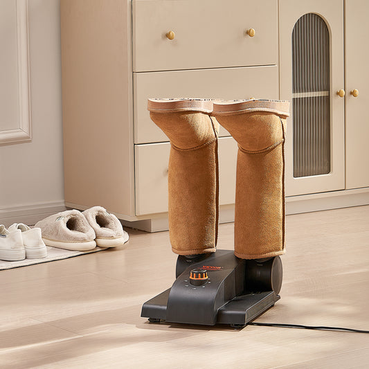 US Local VEVOR Foldable 2 Tube Shoe Dryer Boot Dryer With Heat Blower Black & Orange,Ultra Silent, Quick Drying For Work Boots, Ski Boots, Sneakers, Gloves, Hats, Helmets