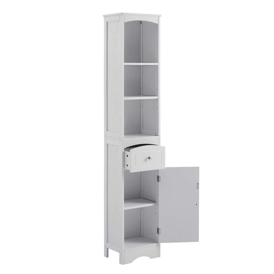 US Local Adjustable Shelf Tall Bathroom Cabinet Storage Cabinet With Drawer