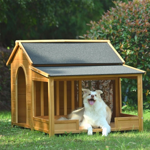 US Local Large Wooden Dog House With Porch