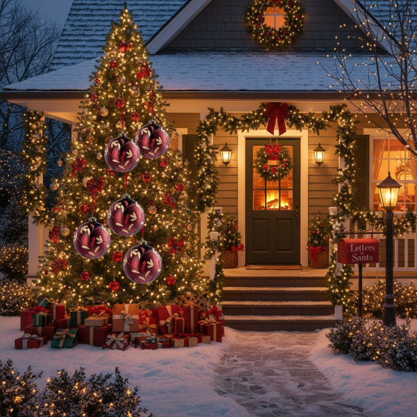 US Local 6PCS Set Christmas Glass Ball Ornaments Hanging Decorations For Holiday Tree Parties Ornaments FBA Shipment