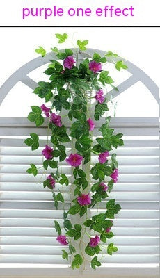 US Local Simulation Plant Morning Glory Ratten For Wall Hanging Decoration