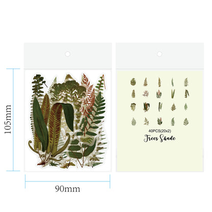 US Local Retro Flower Nature Book DIY Hand Account Material Mushroom Sticker