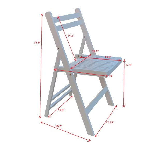USA Local Furniture Slatted Wood Folding Special Event Chairs