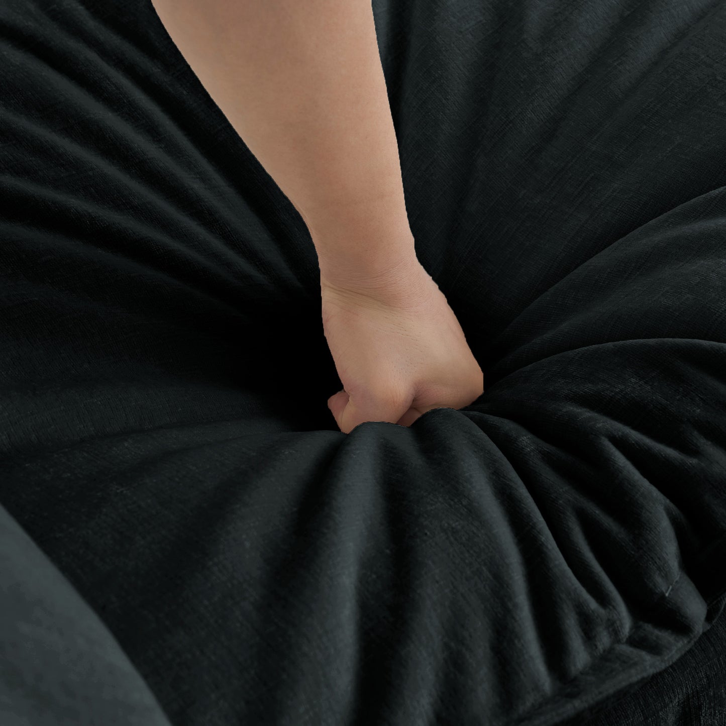 US Local Modern Fabric Loveseat Sofa Couch For Living Room, Upholstered Large Size Deep Seat 2-Seat Sofa With 4 Pillows