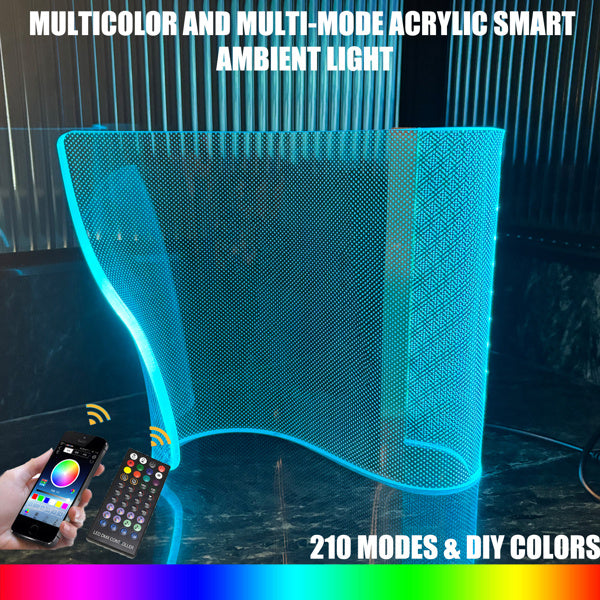 US Local Modern Curved RGB Table Lamp For Bedrooms & Desks - Futuristic Mood Lighting For Game Rooms
