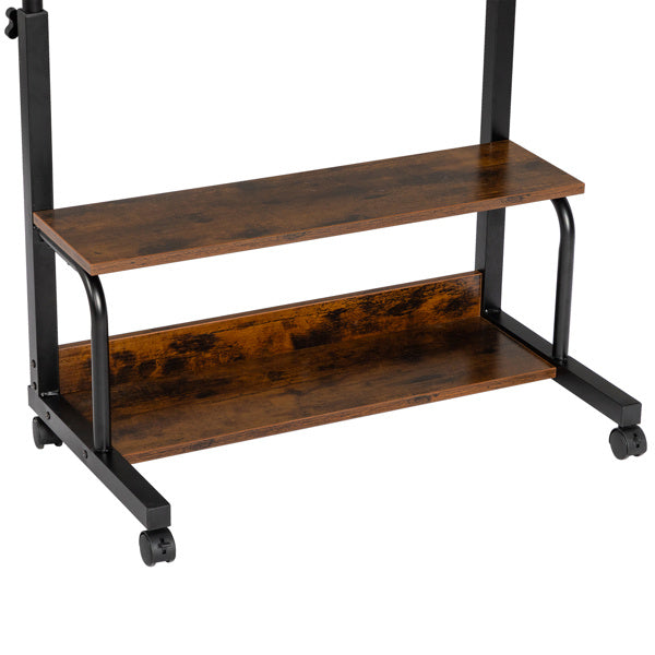 US Local Retro Brown Adjustable Computer Desk