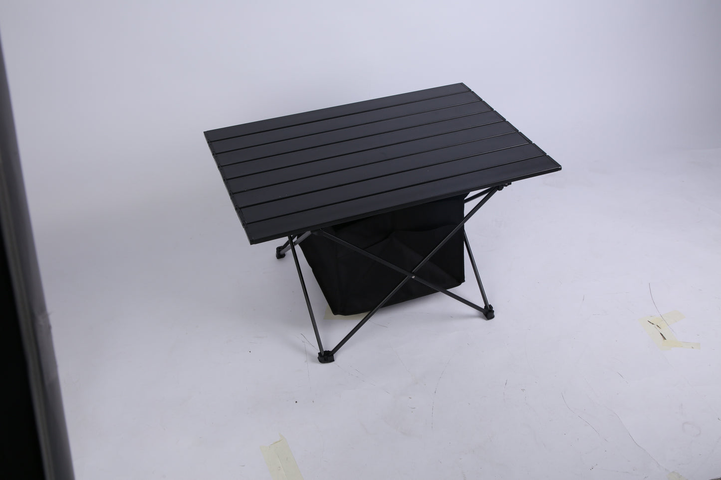 US Local 1 Pc Foldable Camping Table With Storage Basket Rustproof Portable Aluminum Alloy Roll-Up Camping Table With Carrying Bag For Camping Hiking BBQ Picnic Fishing Fedex Shipping