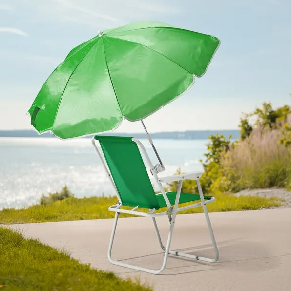 US Local Folding Beach Chair With Umbrella For Adults Lightweight Porable Camping Chair With 265lbs Capacity