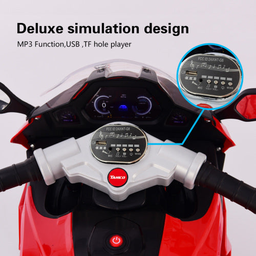 US Local 12V Kids Electric Motorcycle ,ride On Motorcycle,Three Lighting Wheels Kids Electric Toys Boys Girls Motorcycle, Children Battery Motor Bikes Rechargeable 3 Wheels Ride On Electric Motorcycle