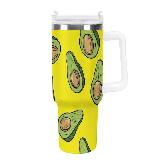 PHDT00487 POD US Local Tumbler 40oz Large Capacity Car Cup Avocado Yellow