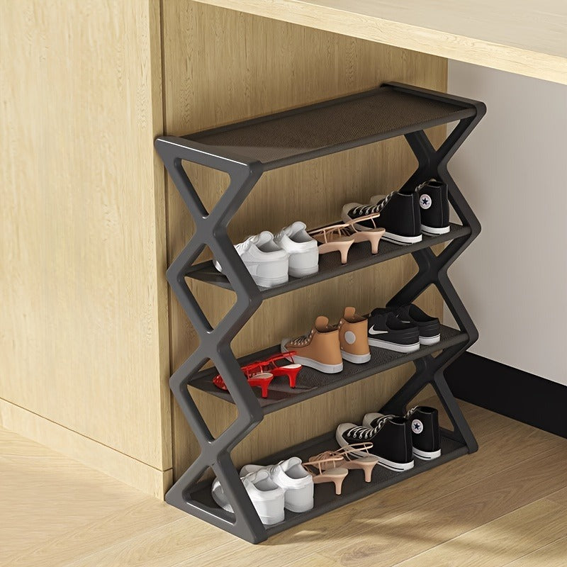 US Local 4-layer X Shoe Rack, Home Storage Supplies, High-quality Multi-layer Storage Rack, Shoe Rack At The Entrance Of The Living Room And Bedroom