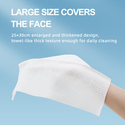 US Local Towels For Sensitive Skin, Makeup Remover, Cleansing, Care, Travel XL, USDA Biobased Dermatologist Approved Face Towel, Disposable Clinically Tested Face Towelette Cosmetic