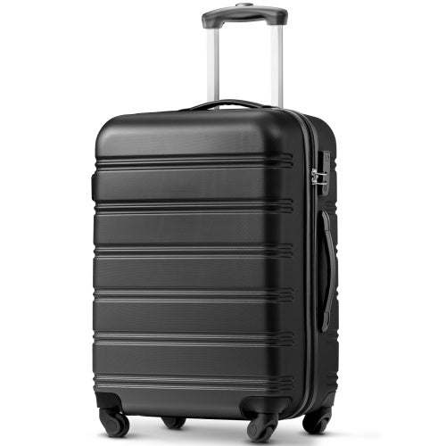 UK Local ABS Hard Shell Travel Trolley Suitcase 4 Wheel Luggage Set Hand Luggage, 24