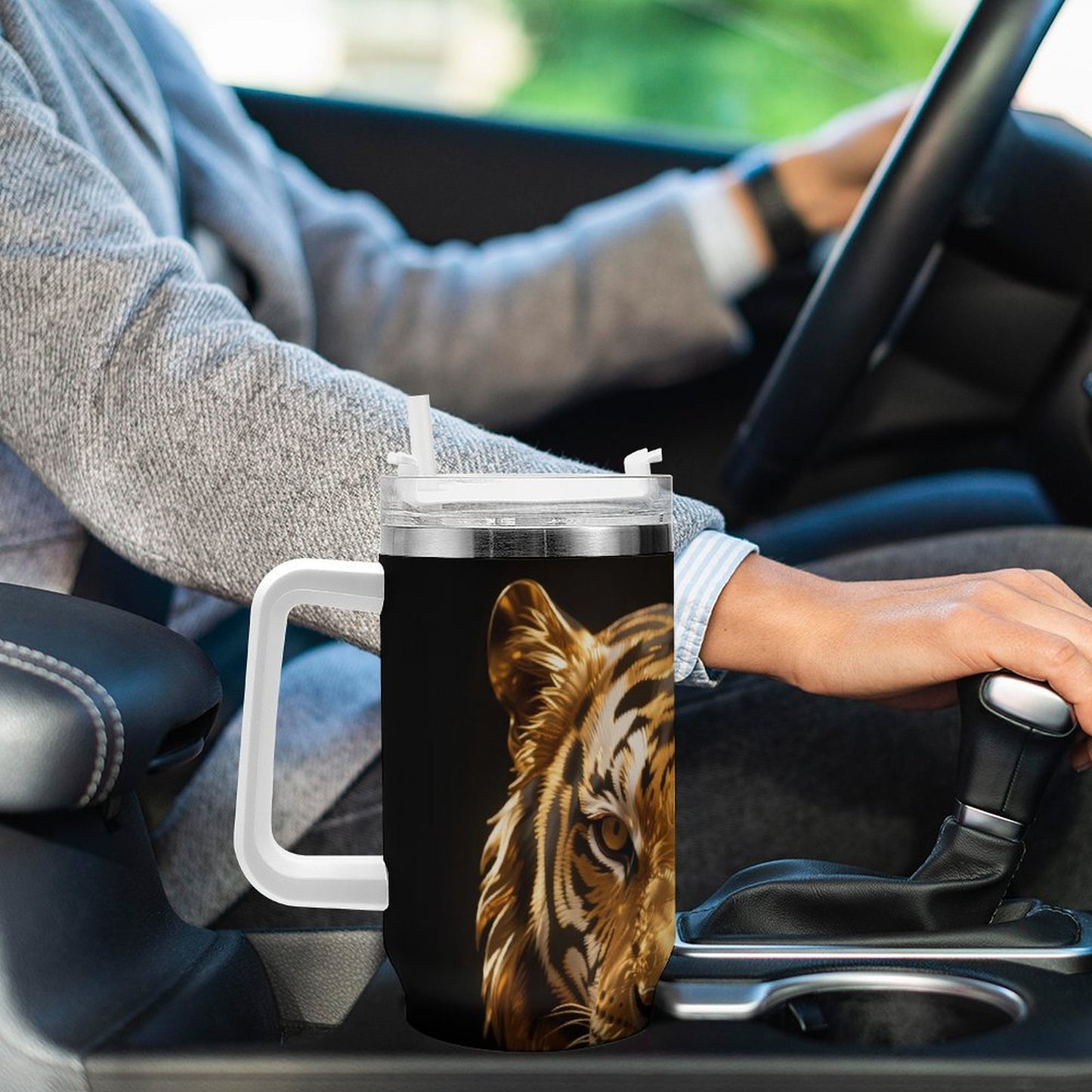 PHDT00462 POD US Local Tumbler 40 oz Large Capacity Car Cup Tiger