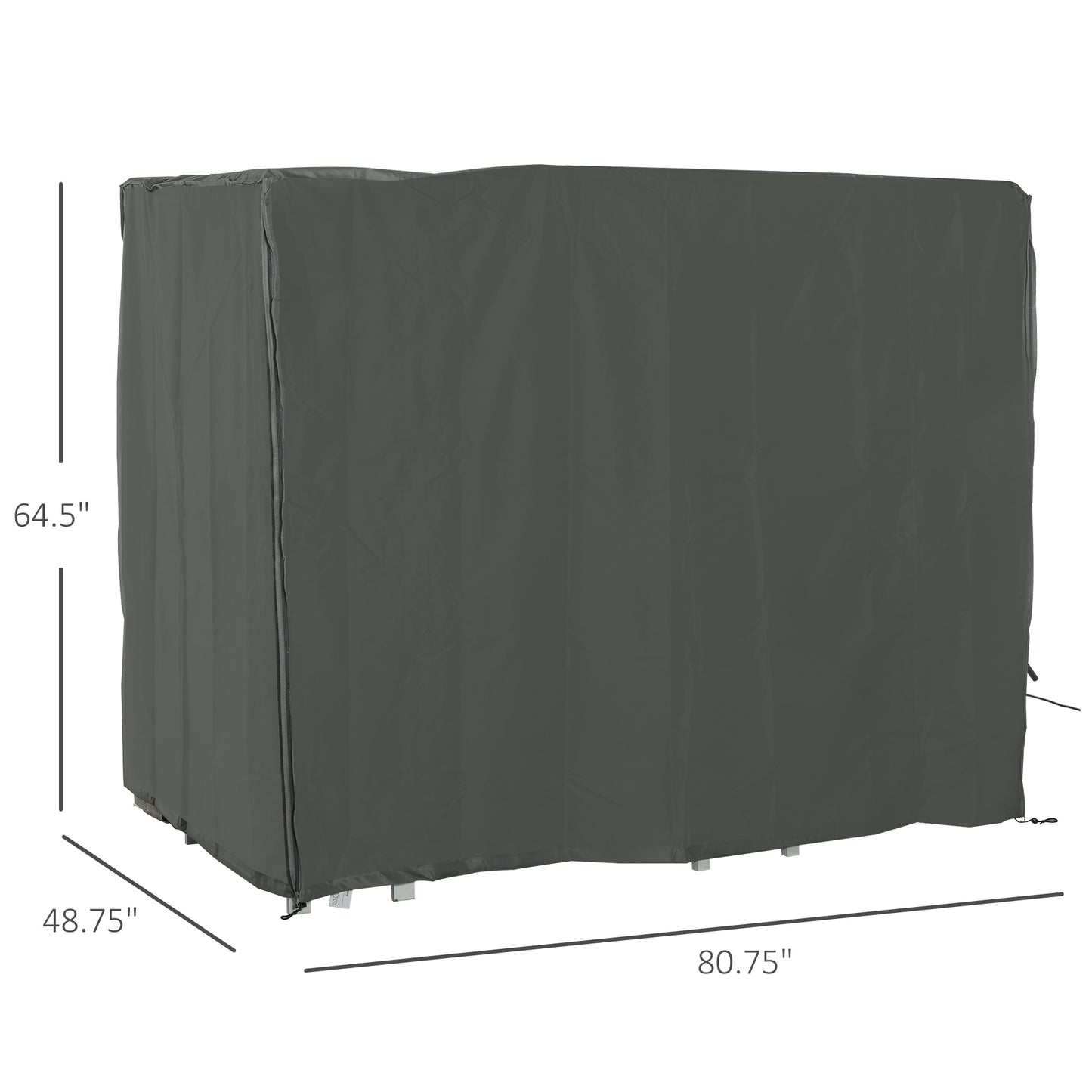 US Local All Weather Garden Patio Swing Chair Cover Waterproof Protector Anti-UV And PVC Coating Fade Resistant Oxford Fabric 6.7ft X 4.1ft X 5.4ft