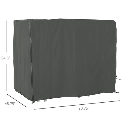 US Local All Weather Garden Patio Swing Chair Cover Waterproof Protector Anti-UV And PVC Coating Fade Resistant Oxford Fabric 6.7ft X 4.1ft X 5.4ft