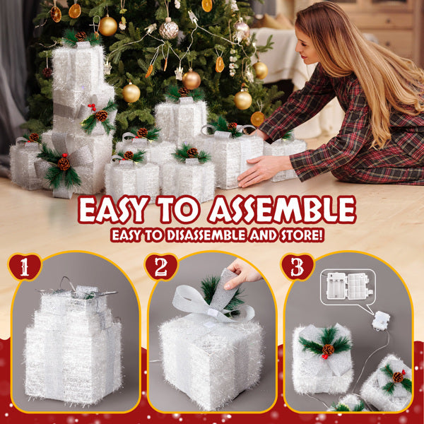 US Local White Christmas Lighting Gift Box