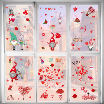 Valentine's Day Valentine's Day Electrostatic Sticker Showcase