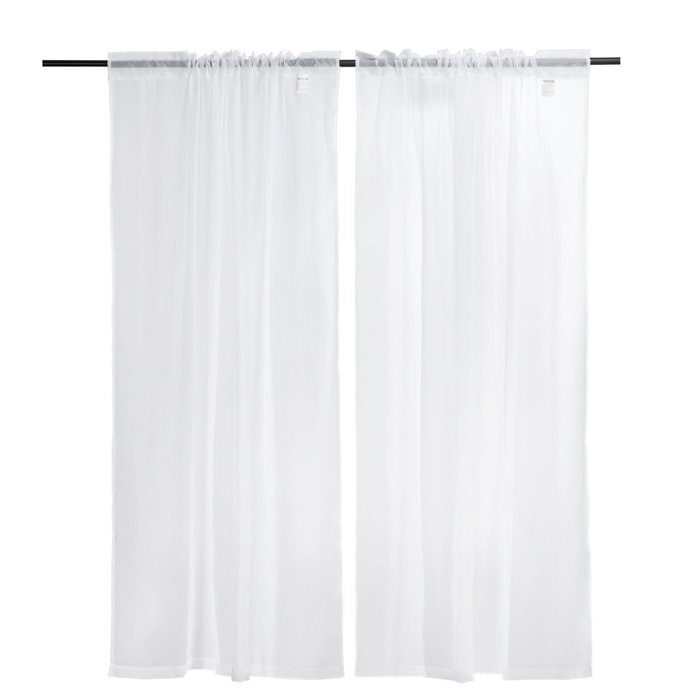 US Local Sheer Curtains 52 W X 84 L Inches 2 Panels Window Drapes Rod Pocket Polyester