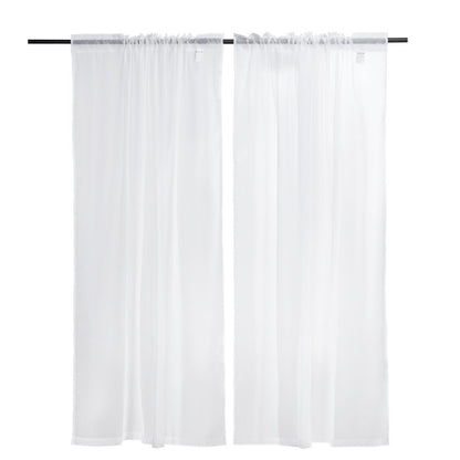 US Local Sheer Curtains 52 W X 84 L Inches 2 Panels Window Drapes Rod Pocket Polyester