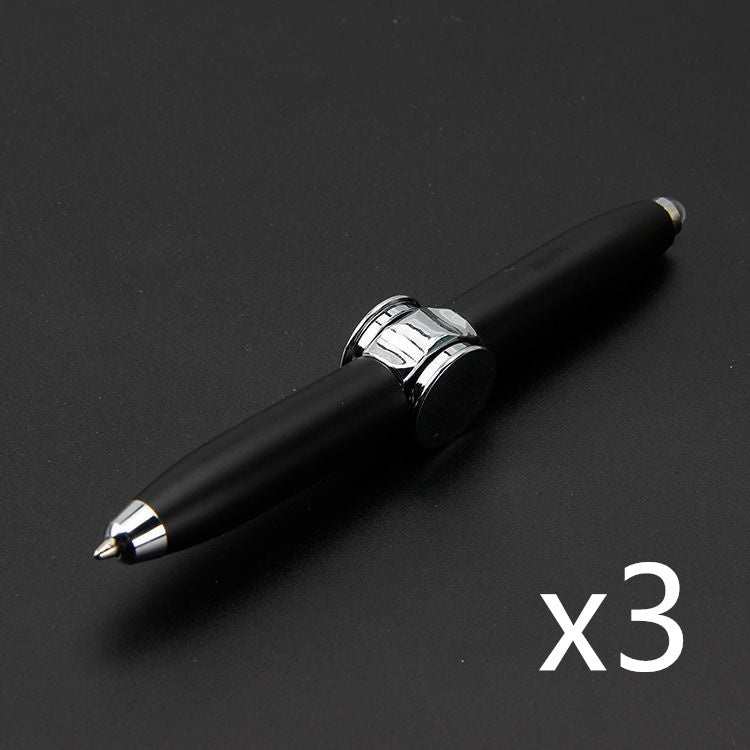 Multifunctional decompression finger gyro student ballpoint pen