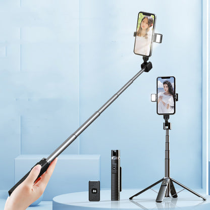 US Local Quadrupod Double Fill Light Mobile Phone Bluetooth-compatible Selfie Stick