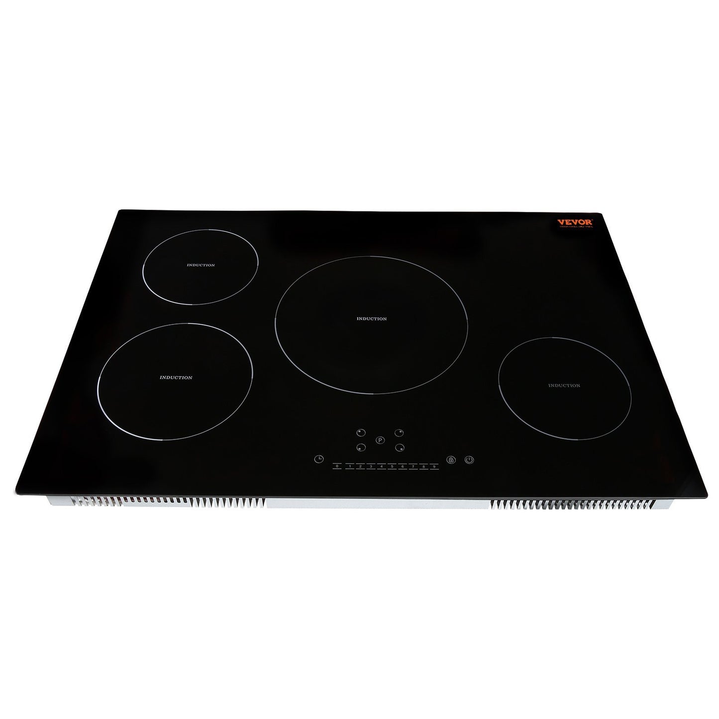 US Local Electric Cooktop, 4 Burners, 30 Induction Stove Top, Built-in Magnetic Cooktop 7500W, 9 Heating Level Multifunctional Burner, LED Touch Screen With Child Lock Over-Temperature Protection