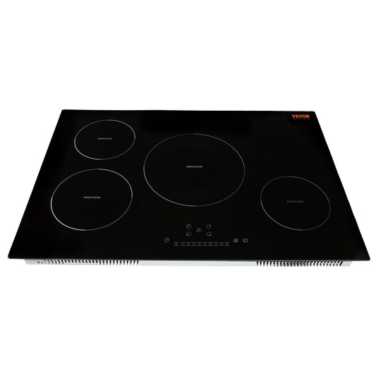 US Local Electric Cooktop, 4 Burners, 30 Induction Stove Top, Built-in Magnetic Cooktop 7500W, 9 Heating Level Multifunctional Burner, LED Touch Screen With Child Lock Over-Temperature Protection