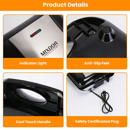 US Local 1Pc Mini Donut Maker Machine For Kids Snack Breakfast Desserts With 16 Doughnuts Holes Non Stick Coating Double-Side Heating Plates Overheating Protection