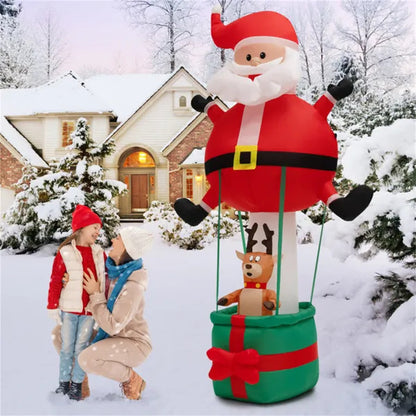 US Local 8 Feet Christmas Decorations,Inflatable Santa Claus And Reindeer