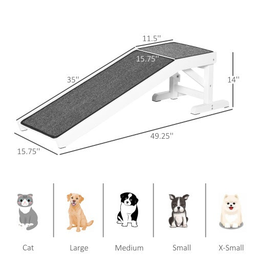 US Local Ramp For Dog Bed, Pet Ramp For Dog With Non-slip Carpet And Top Platform