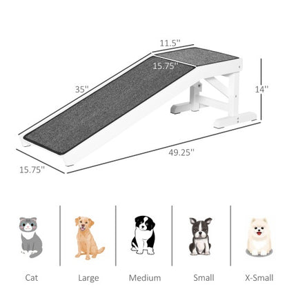 US Local Ramp For Dog Bed, Pet Ramp For Dog With Non-slip Carpet And Top Platform