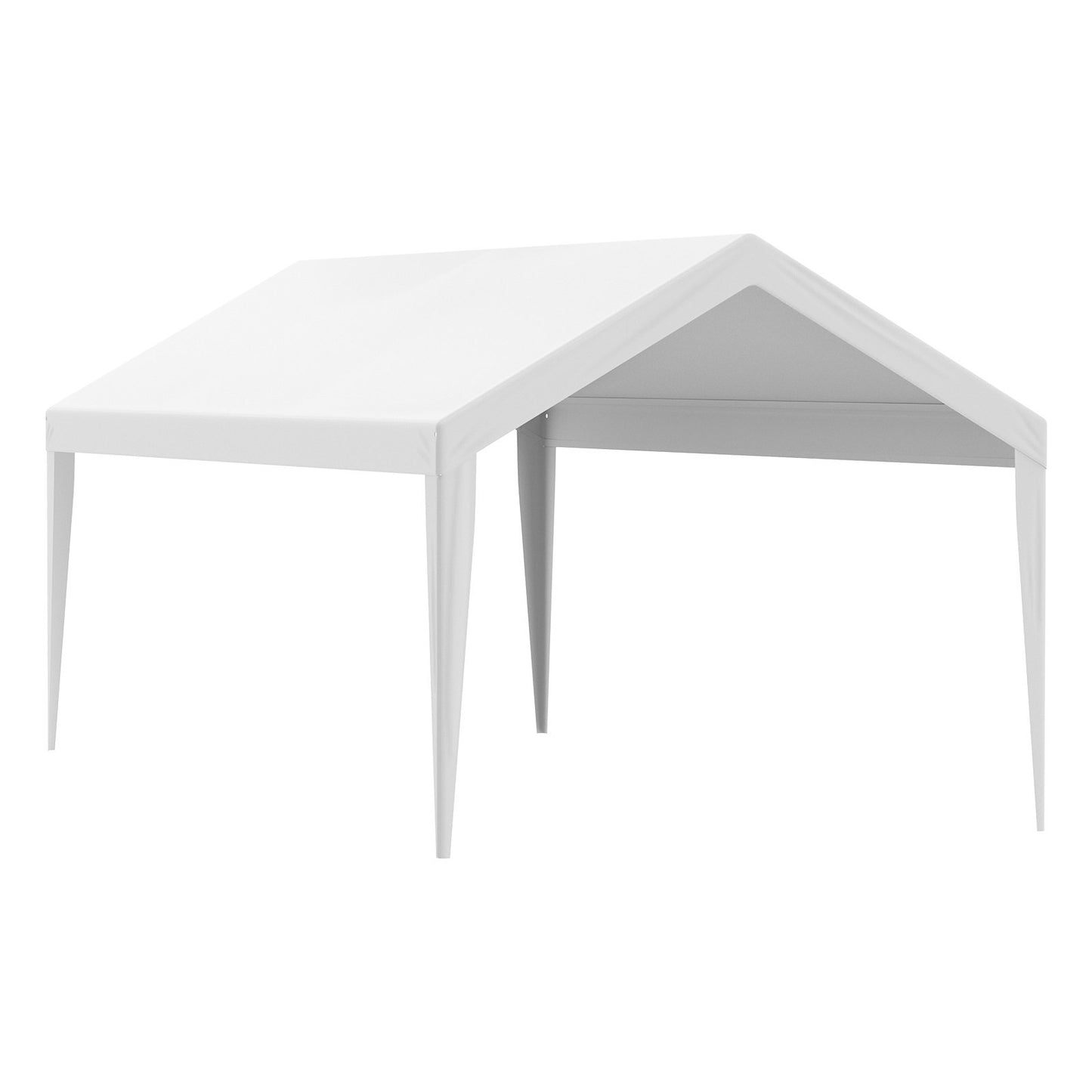 US Local VEVOR Carport Replacement Canopy Cover 10 X 20 Ft, Garage Top Tent Shelter Tarp Heavy-Duty Waterproof & UV Protected, Easy Installation With Ball Bungees,White Only Top Cover, Frame Not Include