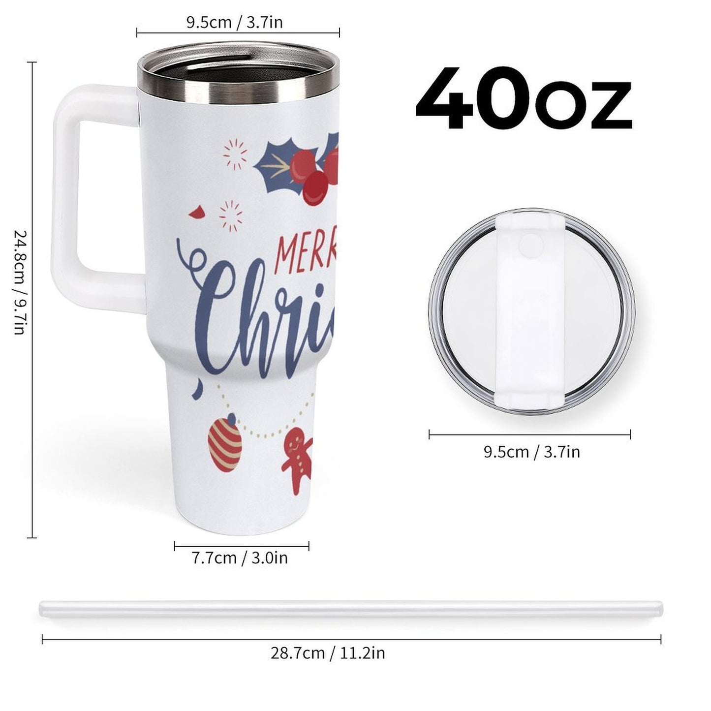 PHDT00177 POD US Local Tumbler 40 oz Large Capacity Car Cup Christmas