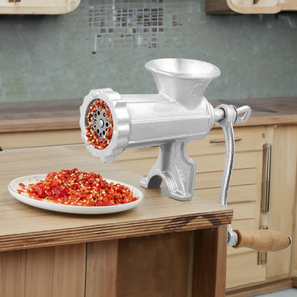 US Local Manual Meat Grinder, Heavy Duty Cast Iron Hand Meat Grinder With Steel Table Clamp, Meat Mincer Sausage Maker With 1 Cutting Blade, 2 Cutting Plates, 3 Sausage Tubes For Beef Pepper Mushroom