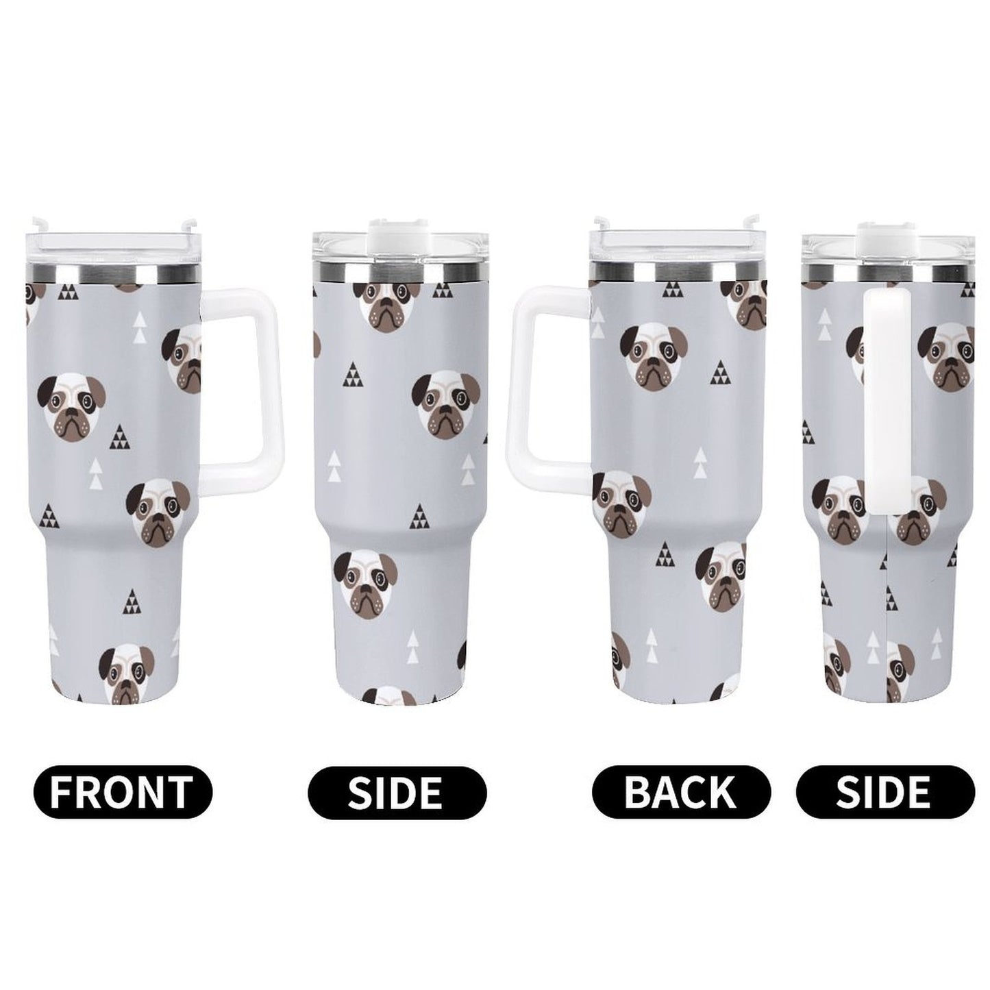 PHDT00236 POD US Local Tumbler 40 oz Large Capacity Car Cup Bulldog, Dog