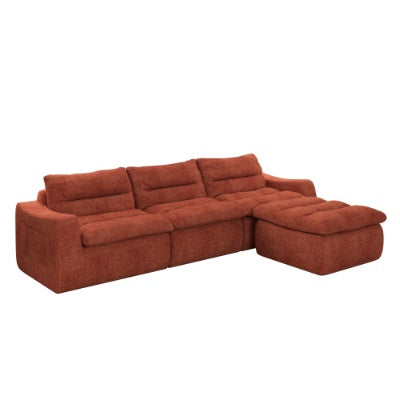 US Local Right Sofa Seat, L-shaped Modular Combined Sofa, Compressed Combined Sofa, Modern Lazy Style Comfortable Beanbag Sofa