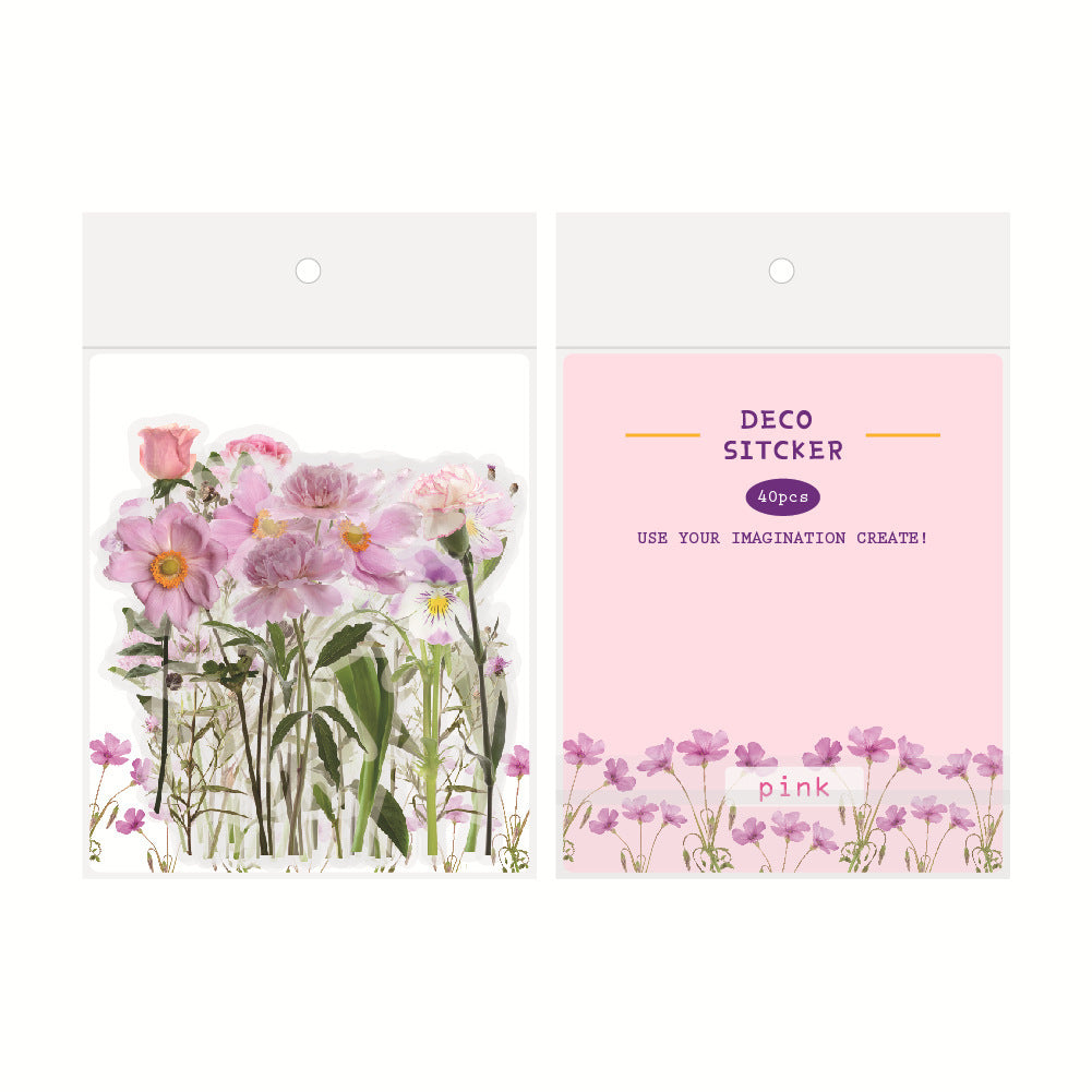 US Local Retro Flower Nature Book DIY Hand Account Material Mushroom Sticker