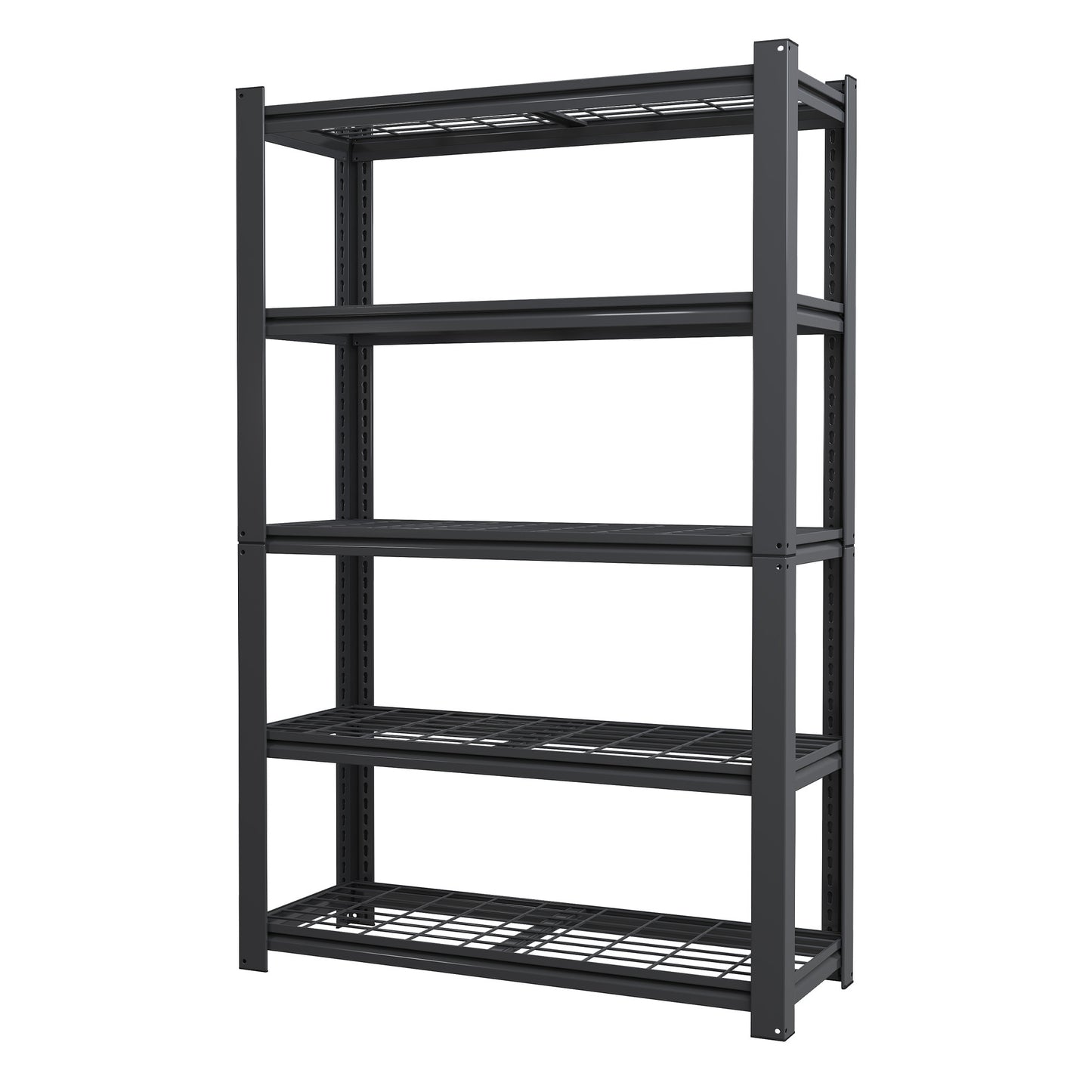 US Local 5-Tier Adjustable Heavy Duty Shelving Metal Mesh Storage Rack 2000 Lbs Loading Capacity - Metal Shelf Organizer For Pantry, Garage, Black
