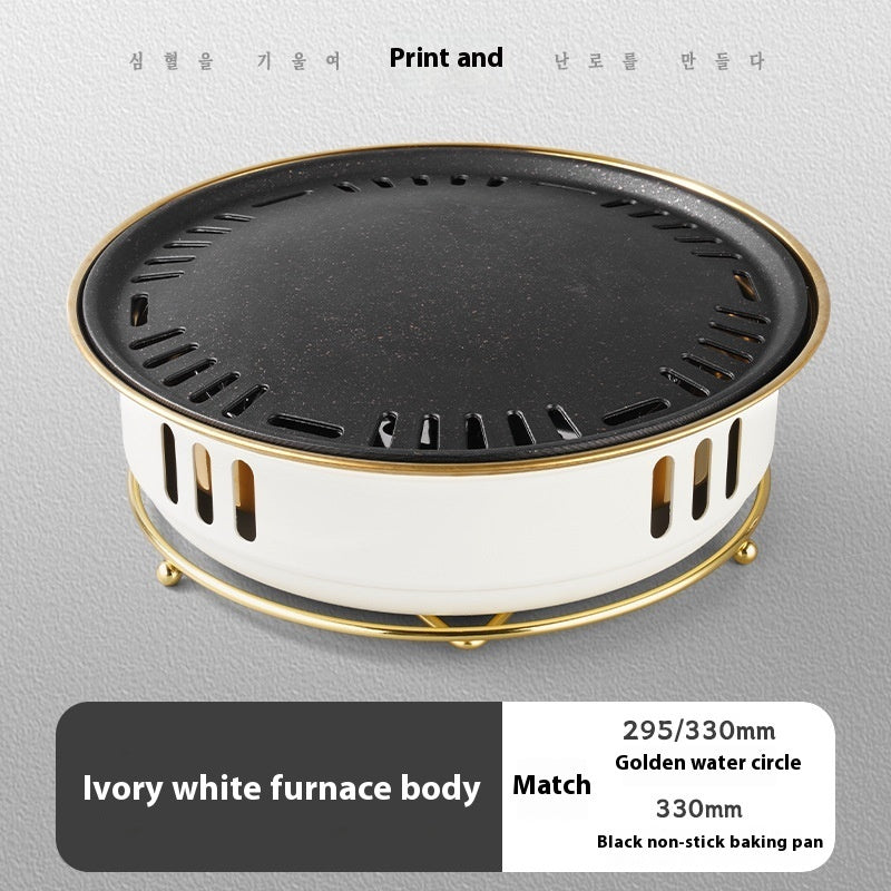 Household Carbon Commercial Round Barbecue Oven